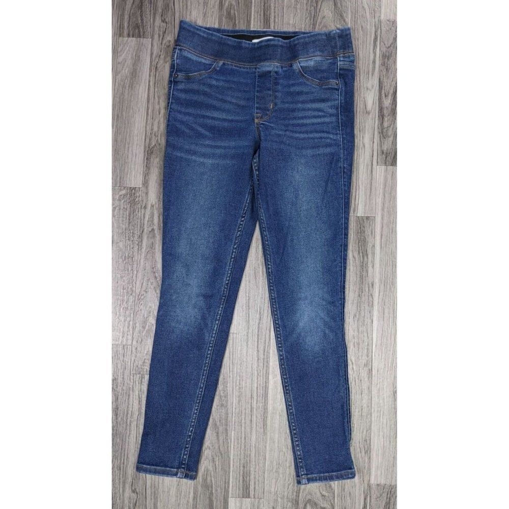 Old Navy Rockstar Skinny Pull On Mid Rise Denim Blue‎ Jeans Jeggings